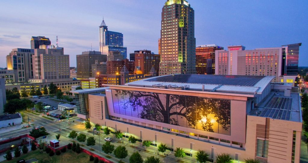 Raleigh Convention Center aerial view